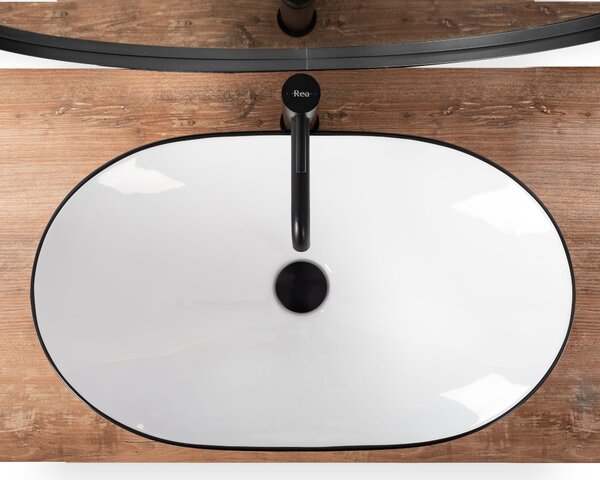 Countertop washbasin Rea Royal Black Edge