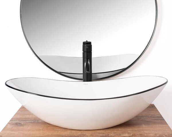 Countertop washbasin Rea Royal Black Edge