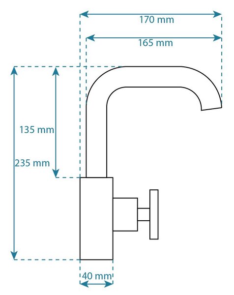 Bathroom faucet Rea VERTIGO SIDE