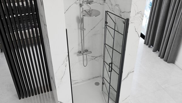 Shower doors Rea Molier Black 80 + profil