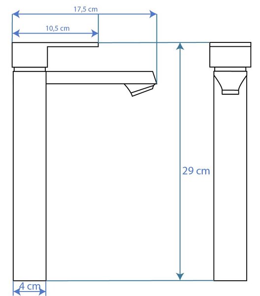 Bathroom faucet Mayson Gold high