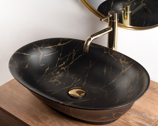 Countertop washbasin Rea Roma Marble