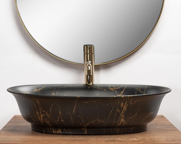 Countertop washbasin Rea Roma Marble