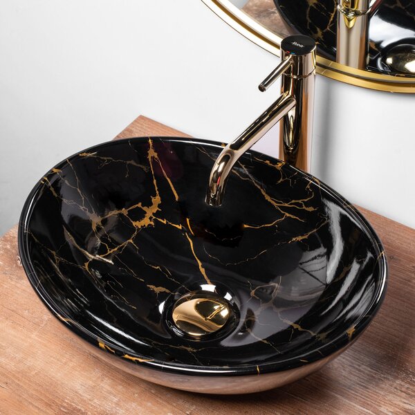 Countertop washbasin REA Sofia Black Marble