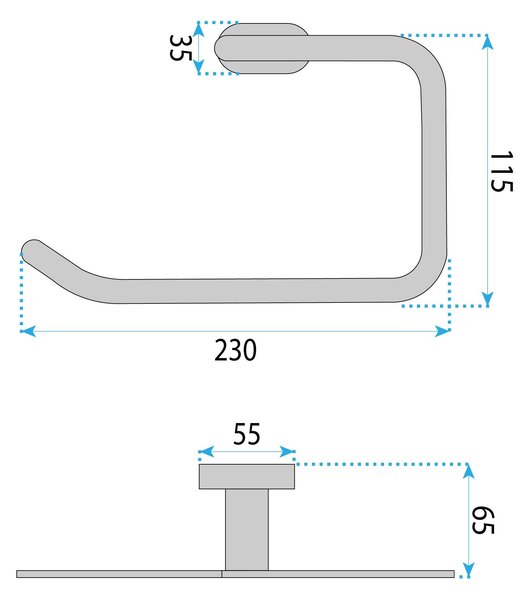Bathroom hanger Ring 110 Til Chrome
