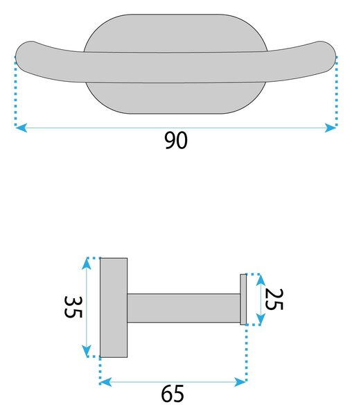 Bathroom hanger Til 105 Black