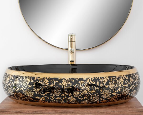 Countertop Basin Rea Meryl Black / Gold