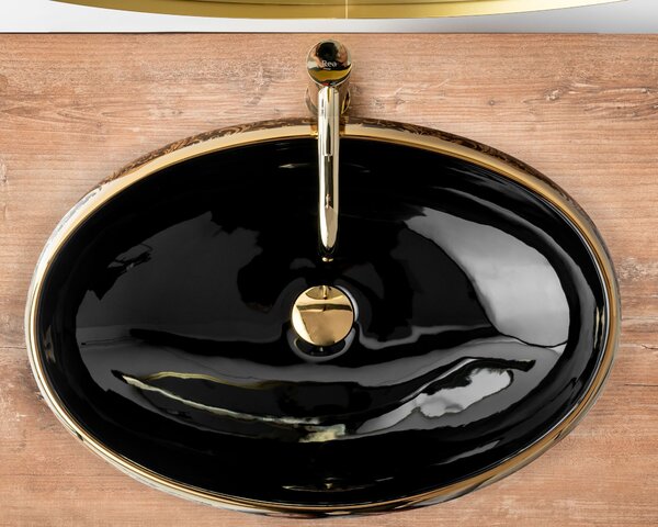 Countertop Basin Rea Meryl Black / Gold