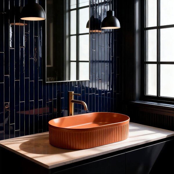 Countertop washbasin Rea Vanda Cinnamon Matt