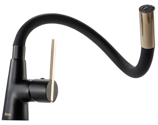 Kitchen faucet Rea ICON Black/Gold