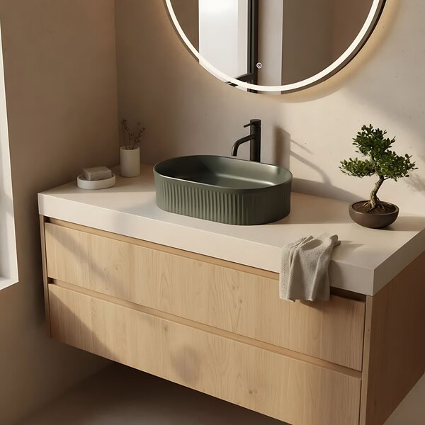 Countertop washbasin Rea Vanda Olive Matt