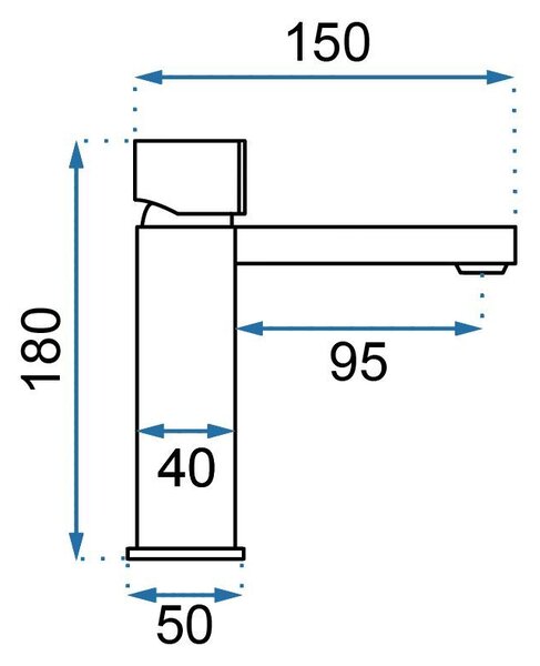 Bathroom faucet REA ICON Black Low