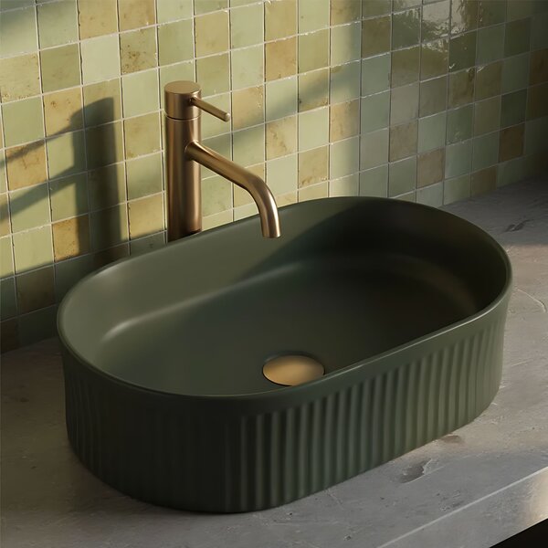 Countertop washbasin Rea Vanda Olive Matt