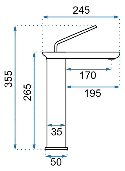 Bathroom faucet REA MODO Czarna wysoka