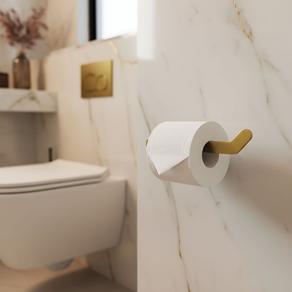 Toilet paper holder 109 Til Brush Gold