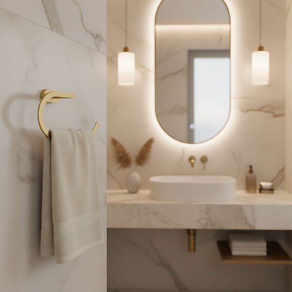 Bathroom hanger Ring 110 Til Brush Gold