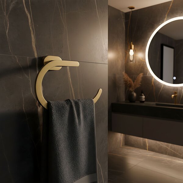 Bathroom hanger Ring 110 Til Brush Gold