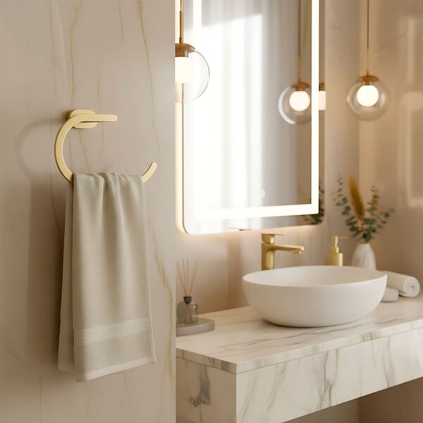Bathroom hanger Ring 110 Til Brush Gold
