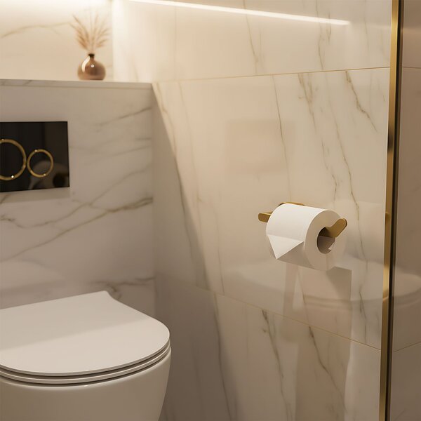 Toilet paper holder 109 Til Brush Gold