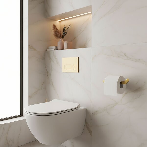 Toilet paper holder 109 Til Brush Gold