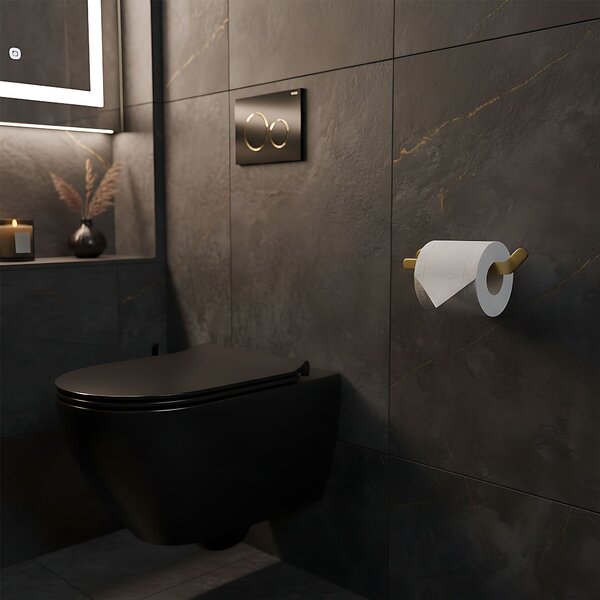 Toilet paper holder 109 Til Brush Gold