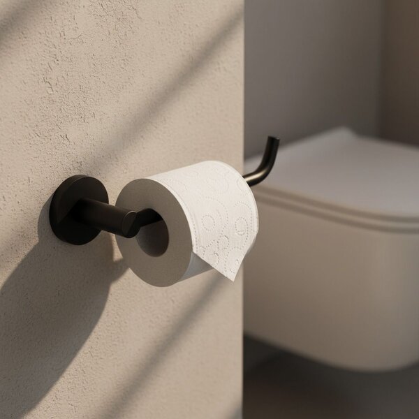 Toilet paper holder 5609 Leo Black
