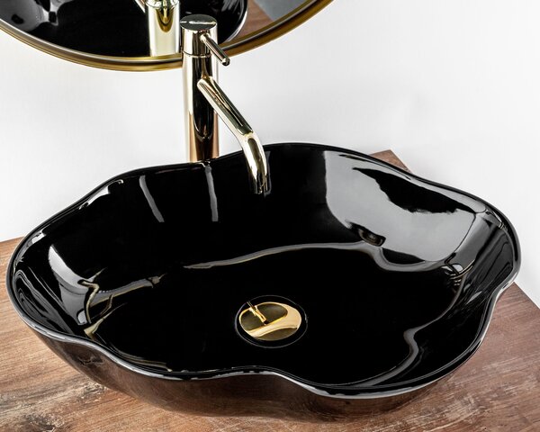 Countertop washbasin Rea Pearl Black