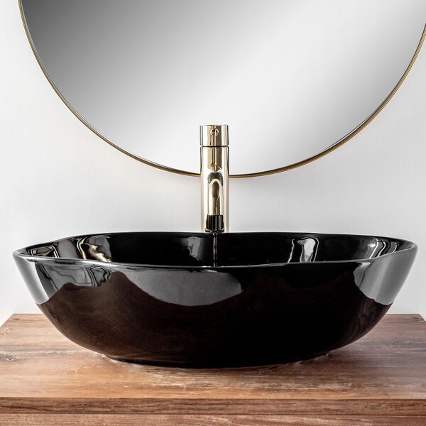 Countertop washbasin Rea Pearl Black