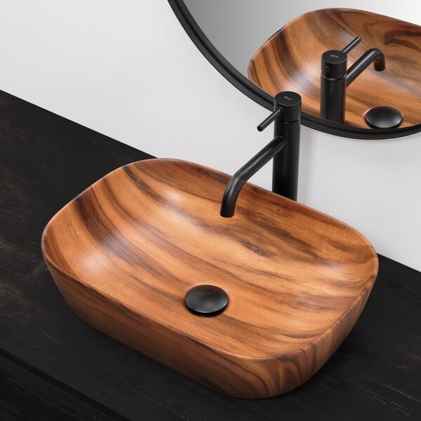 Countertop Basin Rea Belinda Wood Mat