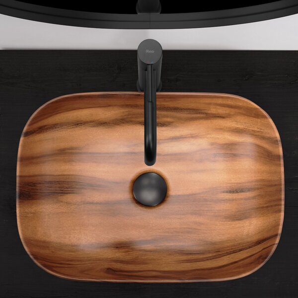 Countertop Basin Rea Belinda Wood Mat