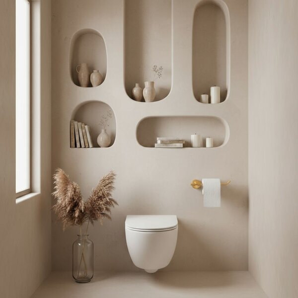Toilet paper holder Tomi 5809 Brush Gold