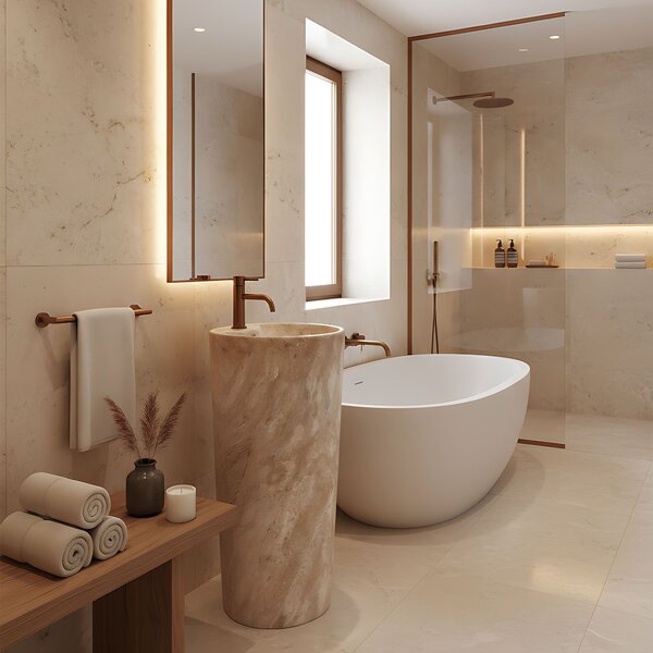 Freestanding ceramic basin Blanka Savana Matt