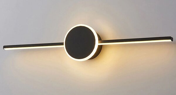 LED Wall lamp 40CM APP848-1W ROUND BLACK