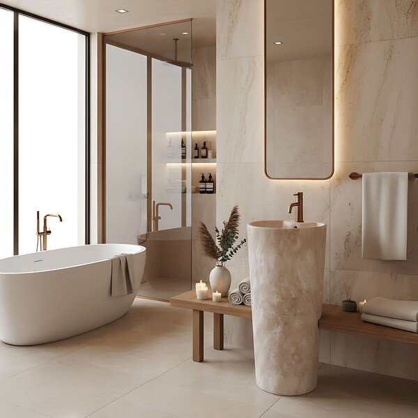 Freestanding ceramic basin Blanka Savana Matt