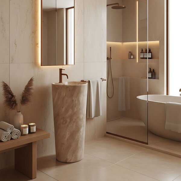 Freestanding ceramic basin Blanka Savana Matt