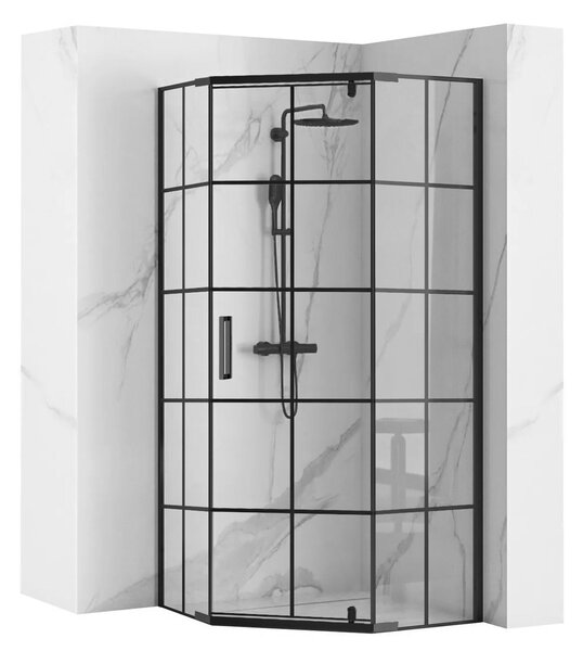 Shower enclosure HEX Black 80x80