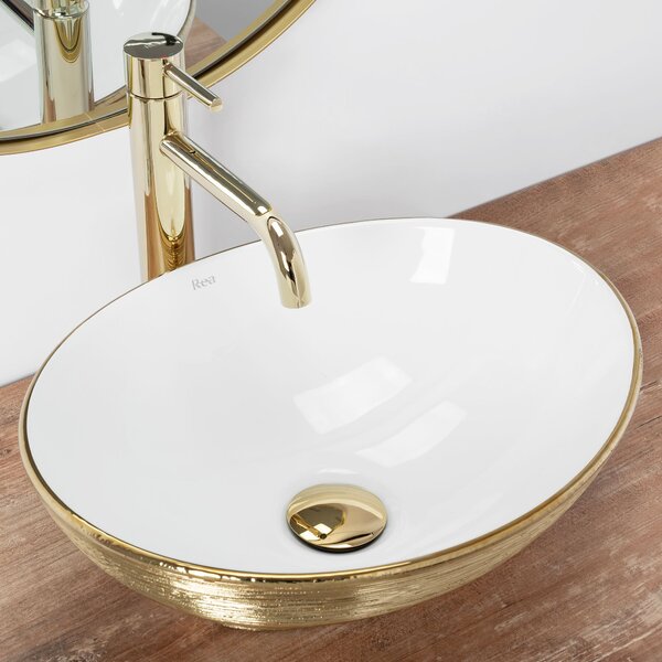 Countertop washbasin Rea Sofia Brush Gold