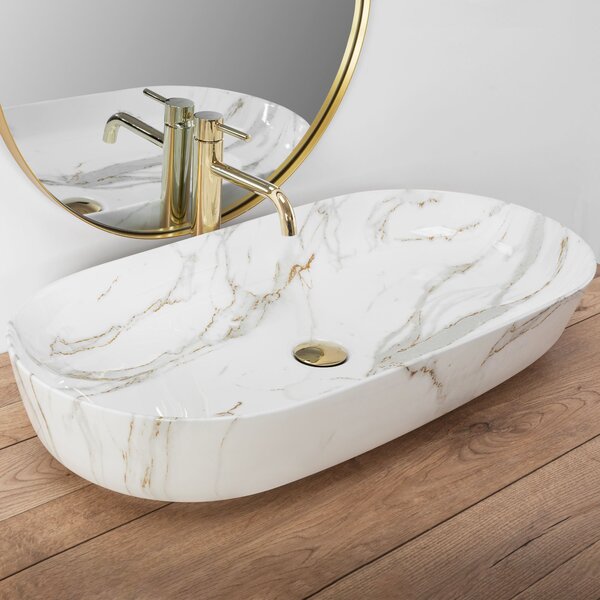 Countertop basin REA CLEO 81 Shiny Aiax