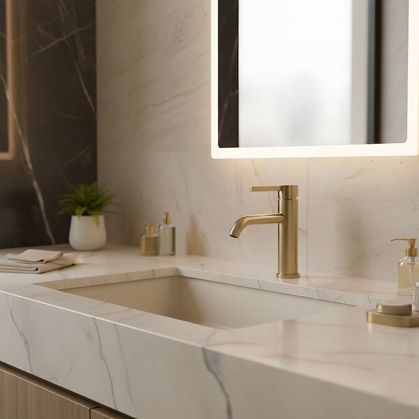 Bathroom faucet Rea Foster Brush Gold Low