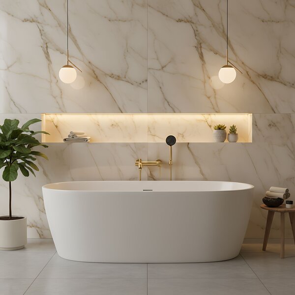Bathroom faucet REA FOSTER Gold Brush