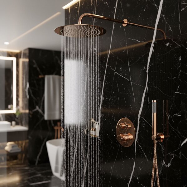 Shower system Rea Lungo Diamond Copper + BOX