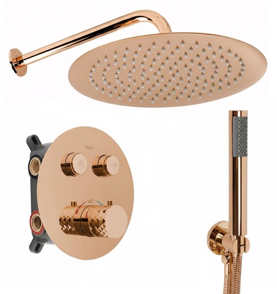 Shower system Rea Lungo Diamond Copper + BOX