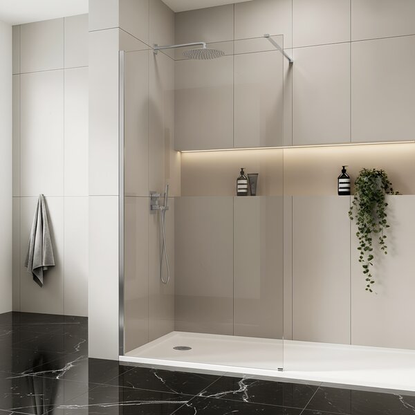Shower screen Rea Flexi Transparent / Chrome 120