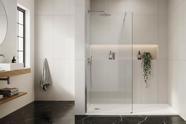 Shower screen Rea Flexi Transparent / Chrome 120