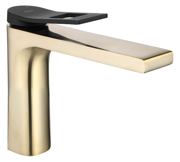 Bathroom faucet REA Soul Gold mat black low