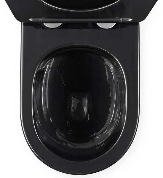 Toilet bowl Rea Carlo Mini Tornado Black Gold Egde