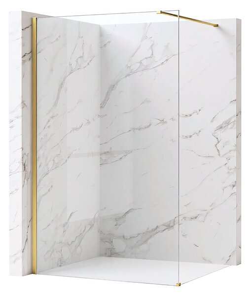 Shower screen Rea Flexi Transparent / Brush Gold 90