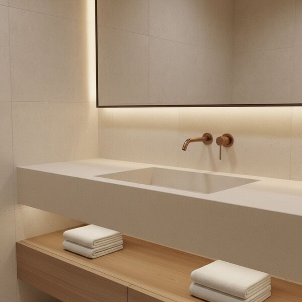 Wall Mounted faucet Rea Clif Brush Copper