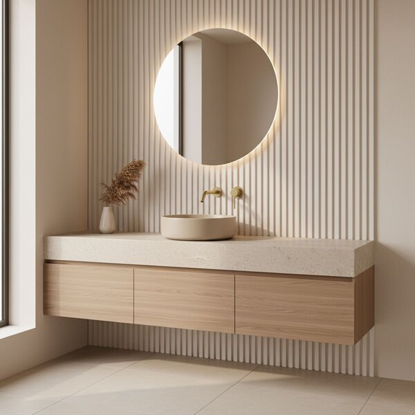 Wall Mounted faucet Rea Clif Brush Gold