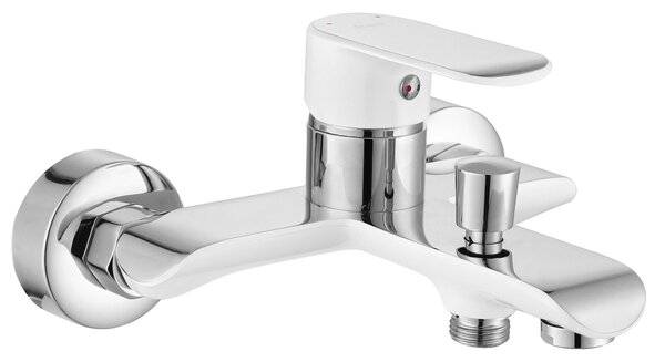 Bath faucet REA BLOOM White Chrome